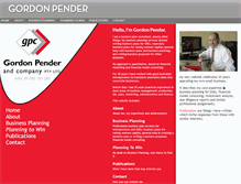Tablet Screenshot of gordonpender.com